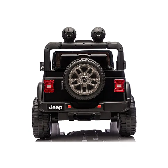 Juodas elektrinis automobilis Jeep Rubicon DK-JWR556 Elektrinės mašinėlės vaikams