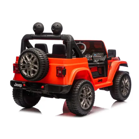 Oranžs elektriskais automobilis Jeep Rubicon DK-JWR556 Elektriskās mašīnas bērniem