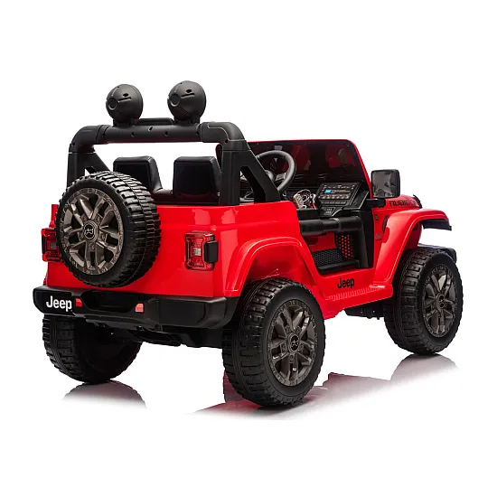 Raudonas elektrinis automobilis Jeep Rubicon DK-JWR556 Elektrinės mašinėlės vaikams