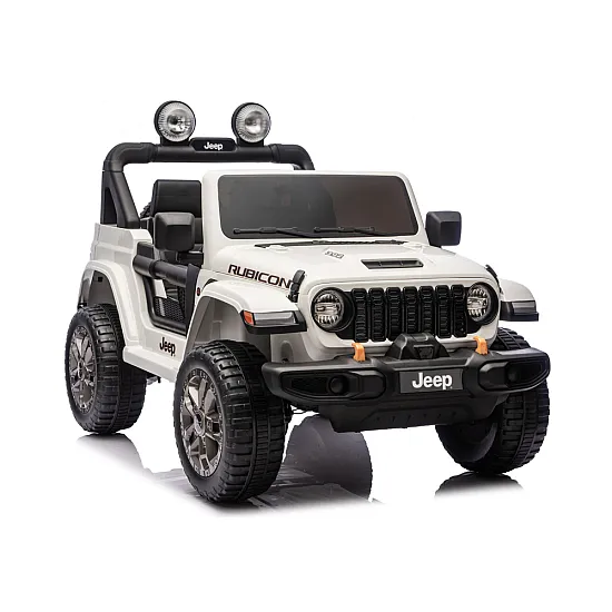 Valkoinen sähköauto Jeep Rubicon DK-JWR556 Lasten sähkökoneet