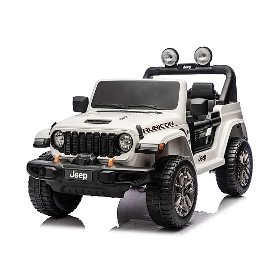 Valkoinen sähköauto Jeep Rubicon DK-JWR556 Lasten sähkökoneet