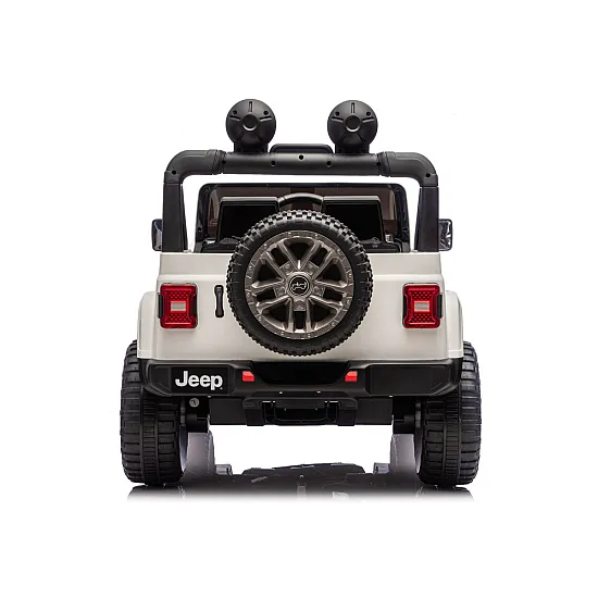 Valkoinen sähköauto Jeep Rubicon DK-JWR556 Lasten sähkökoneet