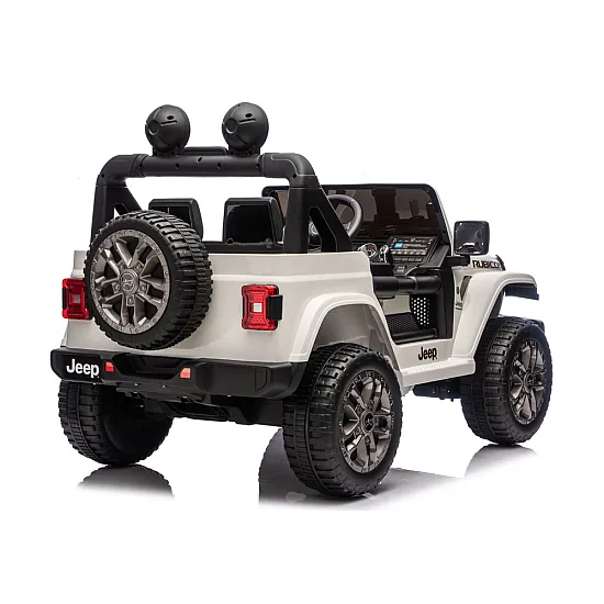 Valkoinen sähköauto Jeep Rubicon DK-JWR556 Lasten sähkökoneet