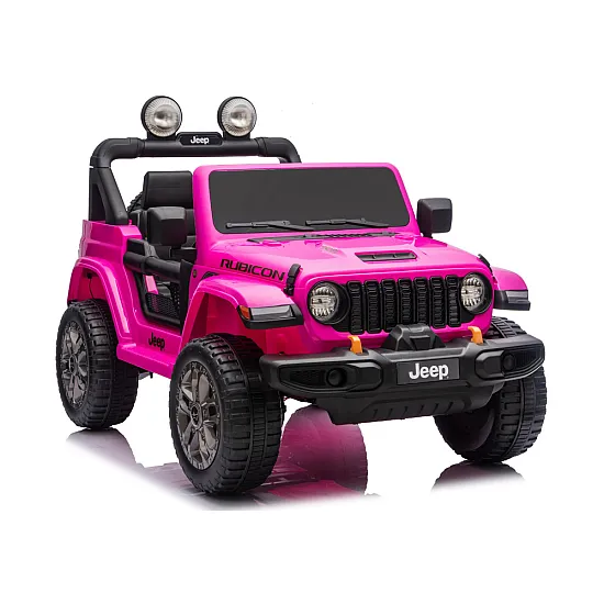 Rožinis elektrinis automobilis Jeep Rubicon DK-JWR556 Elektrinės mašinėlės vaikams