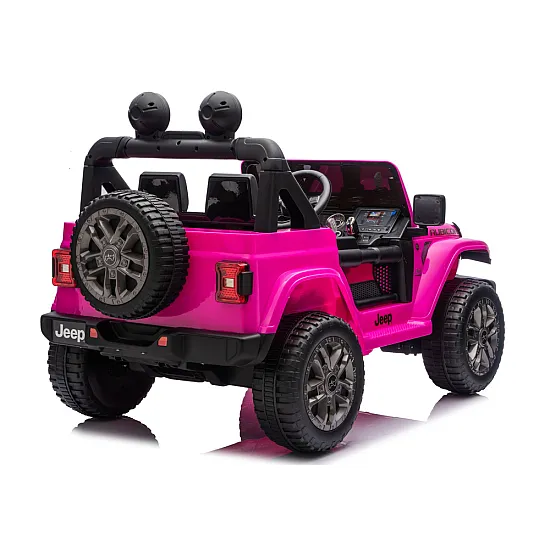 Rožinis elektrinis automobilis Jeep Rubicon DK-JWR556 Elektrinės mašinėlės vaikams