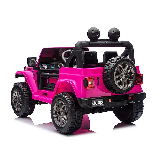 Rožinis elektrinis automobilis Jeep Rubicon DK-JWR556 Elektrinės mašinėlės vaikams