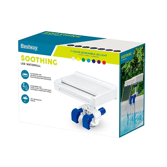 LED baseina strūklaka ar 7 krāsām, IP67, Bestway 58619
