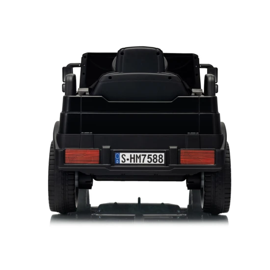 Akumulatora darbināms melns automobilis Mercedes Unimog HM7588 Elektriskās mašīnas bērniem