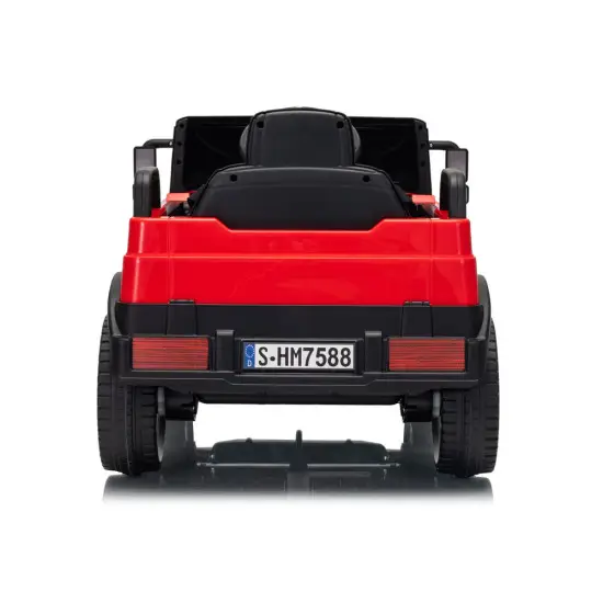 Akumulatora darbināma sarkana automašīna Mercedes Unimog HM7588 Elektriskās mašīnas bērniem