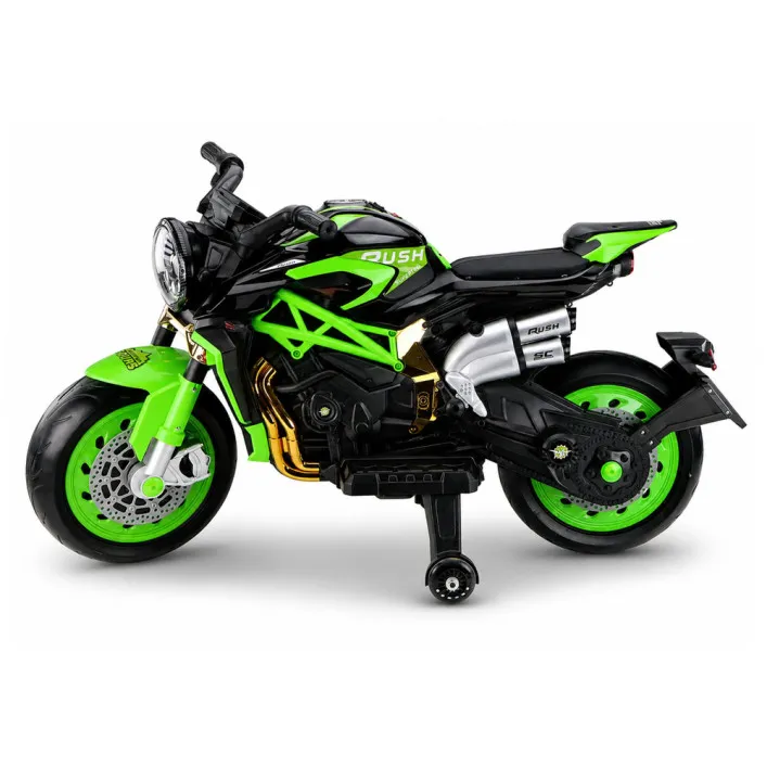 XW-07 – ar baterijām darbināms zaļais motocikls