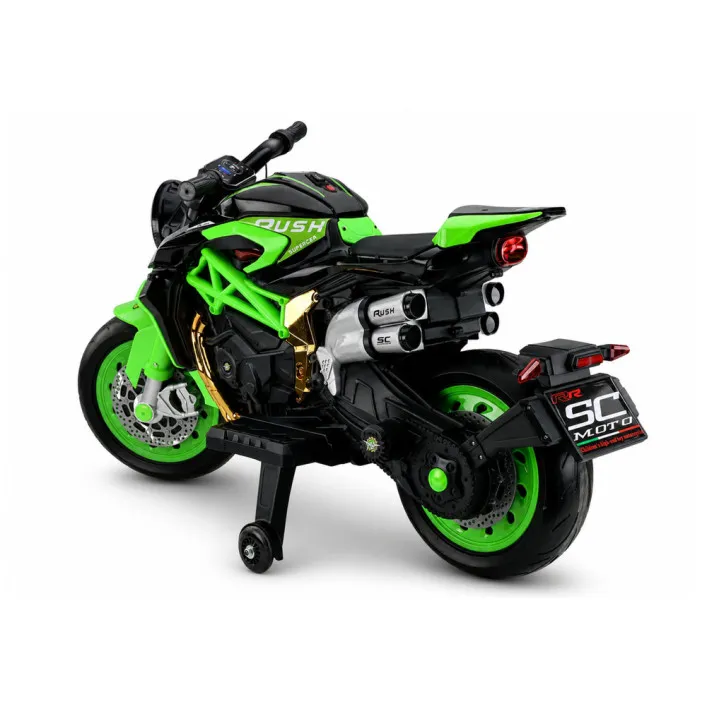 XW-07 – ar baterijām darbināms zaļais motocikls