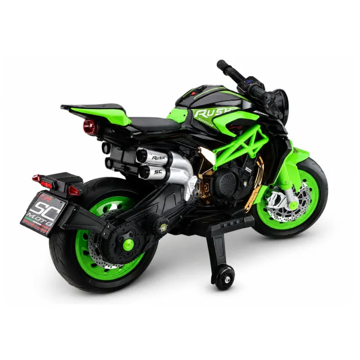 XW-07 – ar baterijām darbināms zaļais motocikls