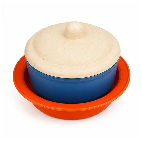 Zils/oranžs bērnu tējas servīzes komplekts