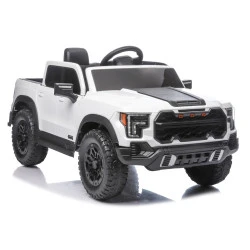 Akumulatora darbināms balts 4x4 automobilis P4 