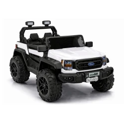 4x4 akumulatora darbināms balts automobilis 22F 12 V