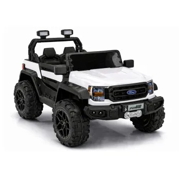 4x4 akumulatora darbināms balts automobilis 22F 12 V