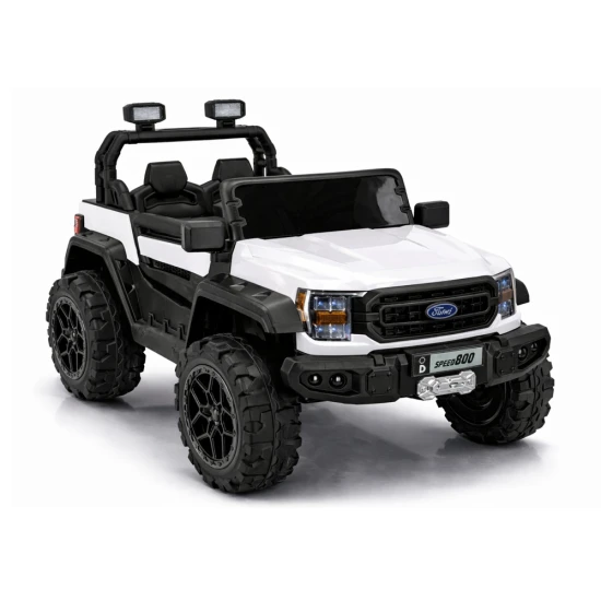 4x4 akumulatora darbināms balts automobilis 22F 12 V Elektriskās mašīnas bērniem