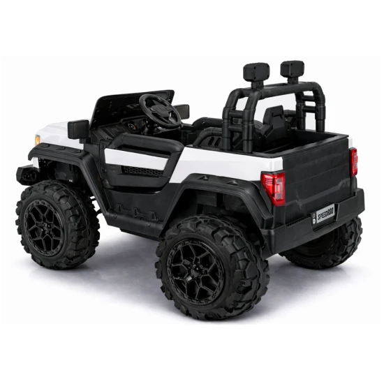 4x4 akumulatora darbināms balts automobilis 22F 12 V Elektriskās mašīnas bērniem