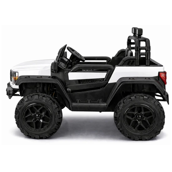 4x4 akumulatora darbināms balts automobilis 22F 12 V Elektriskās mašīnas bērniem