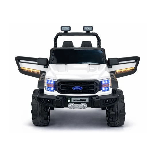 4x4 akumulatora darbināms balts automobilis 22F 12 V Elektriskās mašīnas bērniem