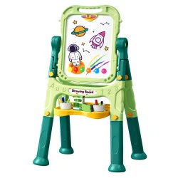 Zaļa abpusēja magnētiskā tāfele ar statīvu