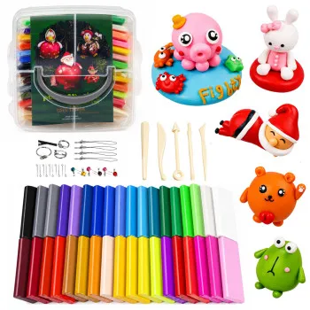 24 krāsu plastilīna komplekts ar modelēšanas rīkiem