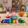 24 krāsu plastilīna komplekts ar modelēšanas rīkiem
