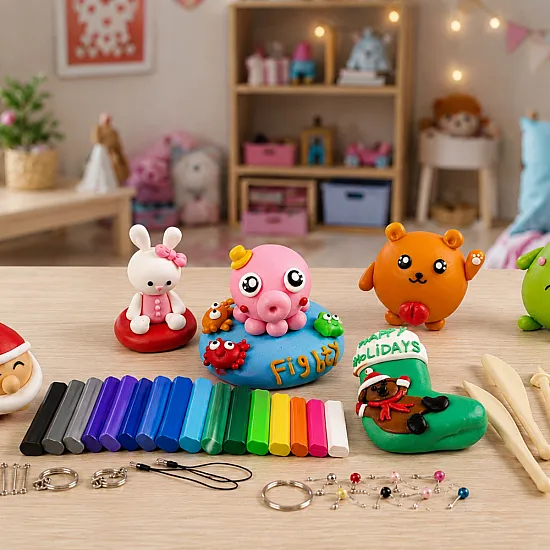 24 spalvų plastilino rinkinys su modeliavimo įrankiais