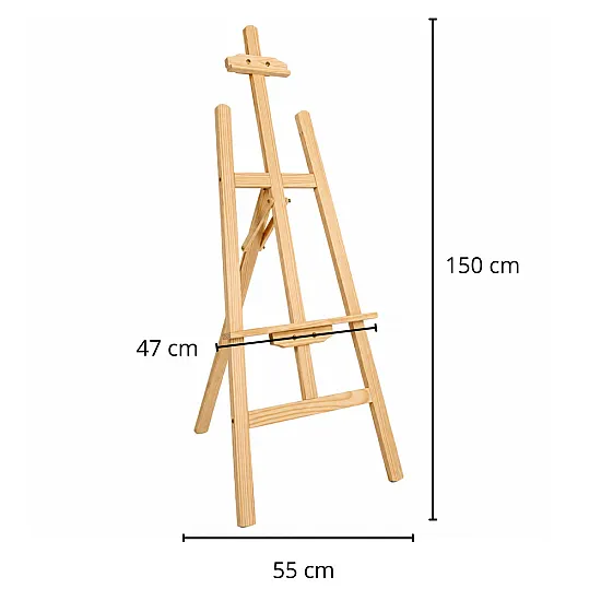 Didelis reguluojamas tapybos molbertas 150 cm