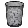 Metāla melna biroja atkritumu tvertne, 10 l