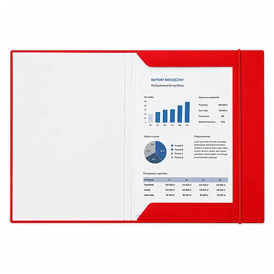 Red A4 Cardboard Document Folder