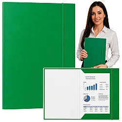 Green A4 Cardboard Document Folder