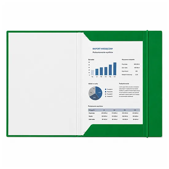 Green A4 Cardboard Document Folder