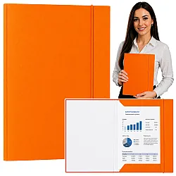 Orange A4 Cardboard Document Folder