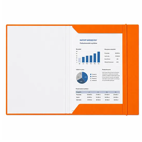 Orange A4 Cardboard Document Folder