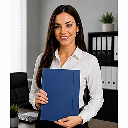 Blue A4 Cardboard Document Folder