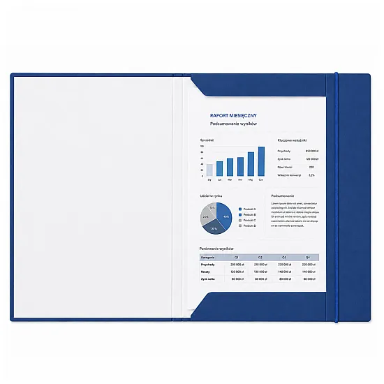 Blue A4 Cardboard Document Folder