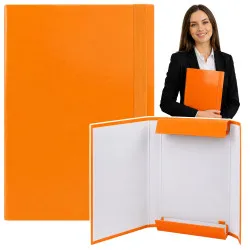 Orange A4/4.5 cm hardcover document folder