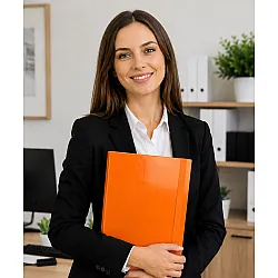 Orange A4/4.5 cm hardcover document folder