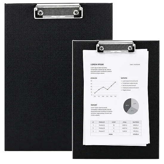 Black A4-size document folder