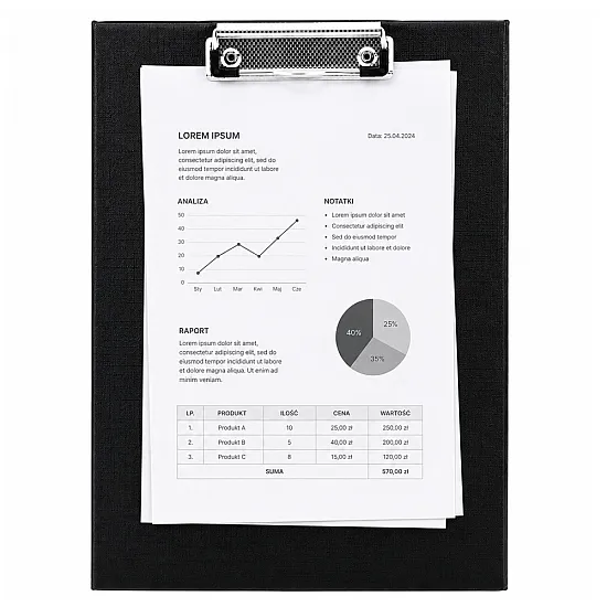 Black A4-size document folder