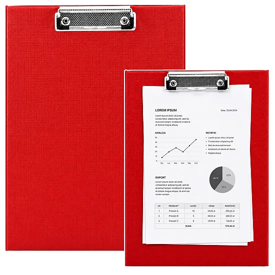 Red A4-size document folder