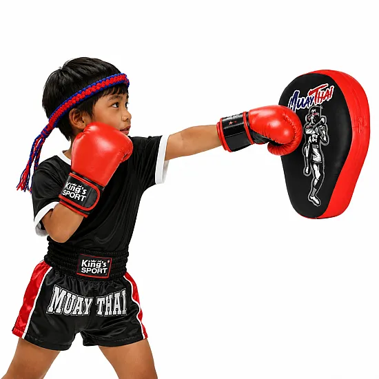 Boksa sporta komplekts: cimdi un treniņu spilventiņš 2-in-1 MUAY THAI