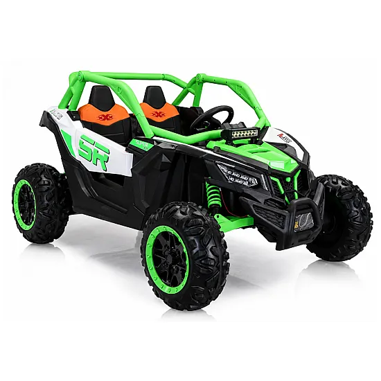 Ar baterijām darbināms zaļš bērnu buggy KKL-808