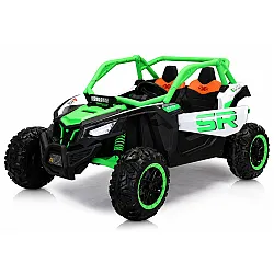 Ar baterijām darbināms zaļš bērnu buggy KKL-808