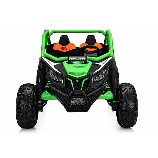 Ar baterijām darbināms zaļš bērnu buggy KKL-808