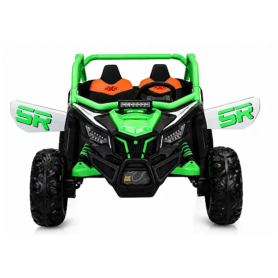 Ar baterijām darbināms zaļš bērnu buggy KKL-808
