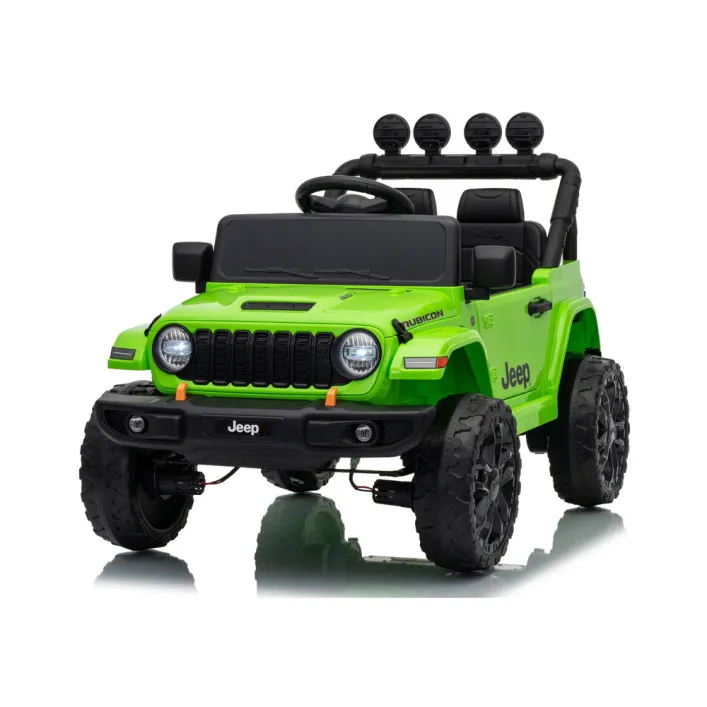 Bērnu zaļais akumulatora darbināmais visurgājējs Jeep Rubicon DK-JWR558
