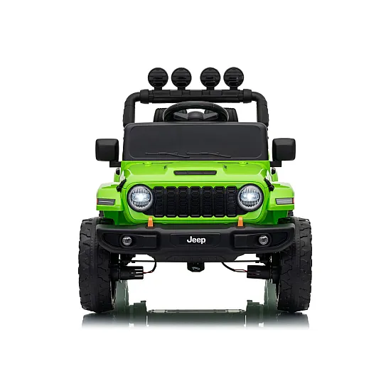 Vaikiškas žalias akumuliatorinis visureigis Jeep Rubicon DK-JWR558