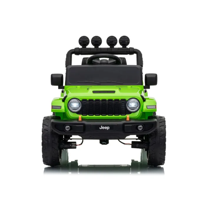 Bērnu zaļais akumulatora darbināmais visurgājējs Jeep Rubicon DK-JWR558